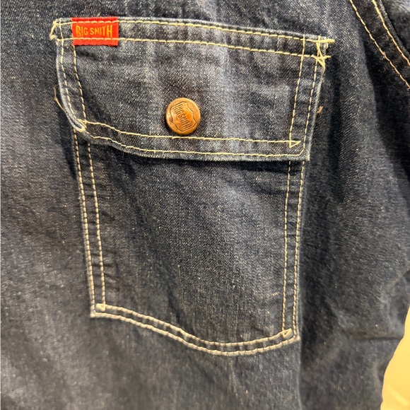 Vintage Big Smith Denim Chore Jacket Quilted Lined Made in USA Mens 50 XL - Picture 7 of 14